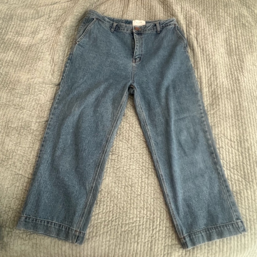 Olive Clothing Wide Leg Crop Jeans